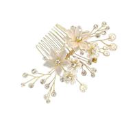 Pettine per capelli da sposa multiuso con fiori eleganti e strass scintillanti per uso quotidiano casual elegante gioiello per capelli
