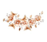 Pettine per capelli da sposa, vintage, con strass, accessorio per capelli da sposa con perle, 19,5 cm