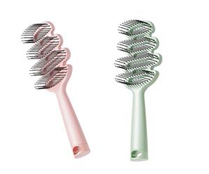 Pettine per capelli, design per sollevare le radici, Multi | Struttura cava per rilassamento del cuoio capelluto e la riduzione della rottura dei capelli durante la