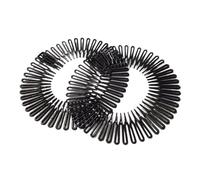 Pettine per capelli elasticizzato, 2 pettini a zig zag, in plastica flessibile, cerchietti per capelli, accessori sportivi per capelli, accessori per capelli sportivi, colore nero, 2 pezzi attraenti