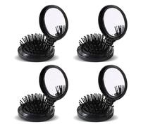 Pettine Per Capelli In 4 Pezzi Con Specchio, Pettine Pieghevole Rotondo, Pettine A Cuscino D'Aria, Mini Pettine Portatile, Pettine Per Capelli Da Viaggio