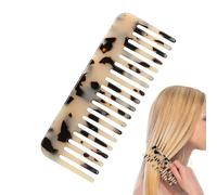 Pettine per capelli in acetato | Antistatico marmorizzato piccolo viaggio borsa capelli districante pettine - pettine dentale largo fatto a mano sega taglio capelli lucidati pettine