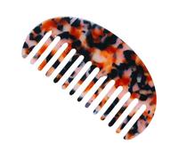 Pettine per capelli in acetato, bello e trasparente, leggero, portatile, compatto, semicircolare, minimalista, color tartaruga