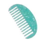 Pettine per capelli in acetato, bello e trasparente, leggero, portatile, compatto, semicircolare, minimalista, blu