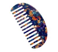 Pettine per capelli in acetato, bello e trasparente, leggero, portatile, compatto, semicircolare, minimalista, viola