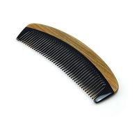Pettine per capelli in corno di bue naturale - Pettine in corno di bufalo verde naturale in legno di sandalo 100% fatto a mano di alta qualità antistatico senza manico (corno di bufalo)