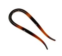 Pettine per capelli in corno di capra a forma di U per donne Updos Forchette per capelli in resina per acconciature a chignon e uso quotidiano