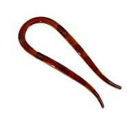 Pettine per capelli in corno di capra a forma di U per donne Updos Forchette per capelli in resina per acconciature a chignon e uso quotidiano