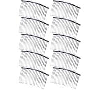 Pettine per capelli in ferro, versatile, elegante, per matrimoni, spettacoli di danza e matrimoni, confezione da 10