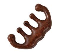 Pettine per capelli in legno a denti larghi, strumento per la cura dei capelli, antistatico a denti larghi, massaggio per rilassamento, terapia stimolazione riflessologia (04)