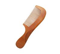 Pettine per capelli in legno naturale portatile, 19 cm, per parrucchieri e cuoio capelluto