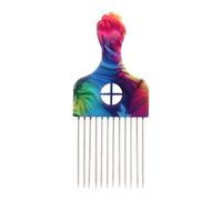 Pettine per capelli in metallo, per donne e uomini, stile afro, strumento per parrucchieri, pettine afro per acconciature