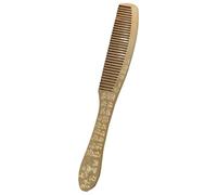 Pettine per capelli in metallo, pettine in metallo, motivi squisiti capelli ottone con manico di comfort per casa, viaggio