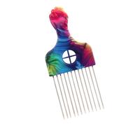 Pettine per capelli in metallo Picks Afro Pick Pettini per lo styling dei capelli pettine strumento per parrucchiere nero ricci acconciatura afro pick