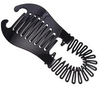 Pettine per capelli in plastica pieghevole tailer strumento per parrucchiere pinza a banana moderna pettine a incastro pettine laterale francese per donne ragazze fai da te acconciatura-nero bigodini