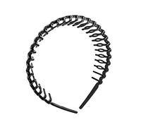 Pettine per capelli in plastica riutilizzabile da donna con cerchietto per capelli nero di alta qualità