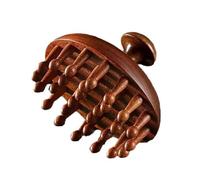 Pettine per capelli naturale in legno di sandalo con manico lungo 22 denti Meridian Point Massaggiatore per cuoio capelluto Relax Crescita Fatto a mano Detangler B
