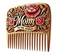 Pettine per capelli per le donne, pettine per capelli dei fiori,incisione in legno per la festa della mamma, pettine districante - decorazione per parrucchiere intagliata a mano, antistatica per il