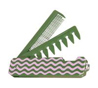 Pettine per capelli pieghevole 3 in 1, antistatico, da viaggio, per raccogliere e districare i denti fini e larghi