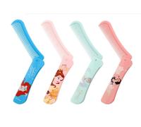 Pettine per capelli pieghevole Disney PRINCESS set 4 pezzi Ariel Belle Cenere...