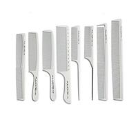 Pettine per capelli professionale bianco parrucchiere pettine in carbonio resistente al calore antistatico pettine set 8 parrucchieri taglio acconciatura preferito