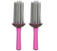 Pettine per capelli ricci 2 pezzi 8,7 pollici Strumento per styler per capelli ricci con presa automatica Rulli per capelli portatili Pettine per arricciare il volume dell'aria antiscivolo per stili d
