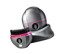 Pettine per capelli riscaldato portatile con display digitale, 3 calore, A | Spazzola riscaldata senza fili con display digitale, 3 impostazioni di calore per uso da viaggio, uso cosmetico