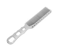 Pettine per Capelli, Robusto Alluminio a Camme in Metallo per Top Piatto (BLACK) (SILVER)