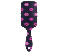 Pettine per capelli rosa fluorescente neon labbra amichevole per capelli Progettato massaggiatore del cuoio capelluto per capelli spessi con manico ergonomico cepillo para cabello