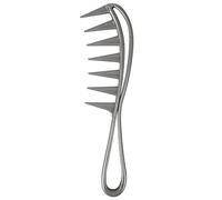 Pettine per capelli spessi con denti extra larghi - Previene grovigli di capelli, pettine per capelli ricci con impugnatura comoda | pettine per capelli ondulati districante per denti di squalo