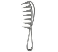 Pettine per capelli spesso con denti extra larghi, previene la confusione dei capelli, pettine per capelli ricci con impugnatura comoda, pettine per denti di squalo per districare i capelli ondulati