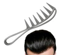 Pettine per capelli testurizzato - Strumento per domare i riccioli, capelli bagnati, spazzola da denti larga distanziata, pettine a forma di squalo, per modellare il volume per ciocche ondulate