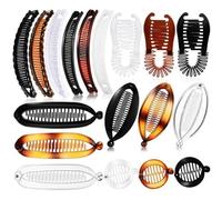 Pettine per capelli vintage a coda di pesce: set a banana con clip francese, supporto per coda di top