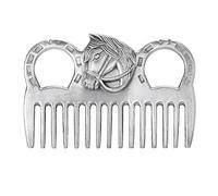 Pettine per cavalli in lega di alluminio per tirare la coda della criniera in metallo strumento per rimuovere nodi per criniere animali domestici cani gatti animali con pelliccia durevole