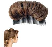 Pettine per chignon invisibile, marrone chiaro, con clip per chignon, accessorio per acconciature da principessa, accessorio per ragazze e donne