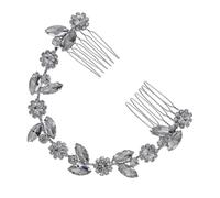 Pettine Per Con Design A Catena Unico Accessorio Per Da Sposa Con Strass Fermagli Per Da Sposa in Argento Con Strass Per La Festa Nuziale
