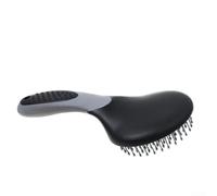 Pettine per criniera di cavallo, manico in gomma: strumento ergonomico per deshedding per code e criniere, pettine largo e poco profondo, 228 mm (4 taglia unica)