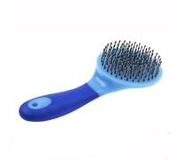 Pettine per criniera di cavallo, manico in gomma: strumento ergonomico per deshedding per code e criniere, pettine largo e poco profondo, 228 mm (5 taglia unica)