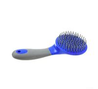 Pettine per criniera e coda con impugnatura in gomma per cavalli, manico antiscivolo per una facile rimozione dei peli, riduzione minima dello spargimento, materiale in gomma vari colori (taglia unica