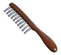 Pettine per cuoio capelluto, 10 cm, denti arrotondati Terahertz, strumento antistatico, spazzola morbida per capelli, massaggiatore terapeutico per uomini e donne, lungo, corto, bagnato