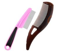 Pettine per cuoio capelluto anti-depositi - Pettine per cuoio capelluto - Spazzola per pidocchi in acciaio inox per raccogliere olio, spazzola massaggiante per la rimozione di pidocchi, denti cavi