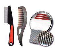 Pettine Per Denti Sottili, Purificatori Per Pelle Capelu, Spazzolino In Pelle Capelosa Portatile Pettine A Denti Grandi - Strumento Di Massaggio Manuale Per Giovani, Anziani