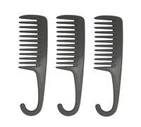 Pettine per doccia con gancio 3pcs Detangler Pettle pettine a dente larghe per bagno e salone materiale addominali forti 22 x 6 cm Ridurre la perdita di capelli