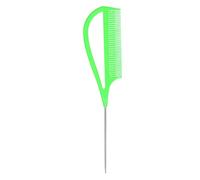 Pettine per evidenziazione dei capelli Pettine per capelli antistatico Pettine per capelli per styling Pettine a coda di cavallo in acciaio inossidabile per la casa del salone di (Green)