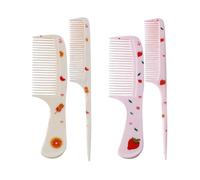 Pettine Per Frutta 4 Pezzi, Pettine Per Capelli Con Motivo Fragola E Arancia, Pettine Per Bambini, Pettine A Coda Appuntita Per Cartoni Animati, Set Di Pettini Per Capelli Per Ragazze