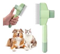 Pettine per gatti, pettine per cani, pettine per pulci per cani e gatti, 2025 Nuova spazzola per capelli con pulsante di scatto, spazzola per gatti con capelli corti e lunghi