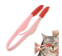 Pettine per gli occhi del cane, in silicone, per rimuovere le macchie e le lacrime degli animali domestici, con manico antiscivolo, spazzola flessibile per animali domestici, riduttore multiuso per