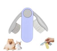 Pettine per la cura del viso e gli occhi per cani, pieghevole, per rimuovere le macchie di lacrime per gatti, cani, pettine per pidocchi, spazzola per il viso in acciaio inox, pettine per rimuovere