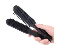 Pettine per lisciare i capelli, a forma di V, strumento per lisciare facilmente i capelli, con setole di cinghiale, accessorio per parrucchieri, adolescenti, donne, ragazze, giovani, saloni, routine