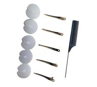 Pettine per lo styling immacolato in qualità professionale e set di prolunga pronto da viaggio per capelli protetti dal calore. Pettine per acconciature in polietilene